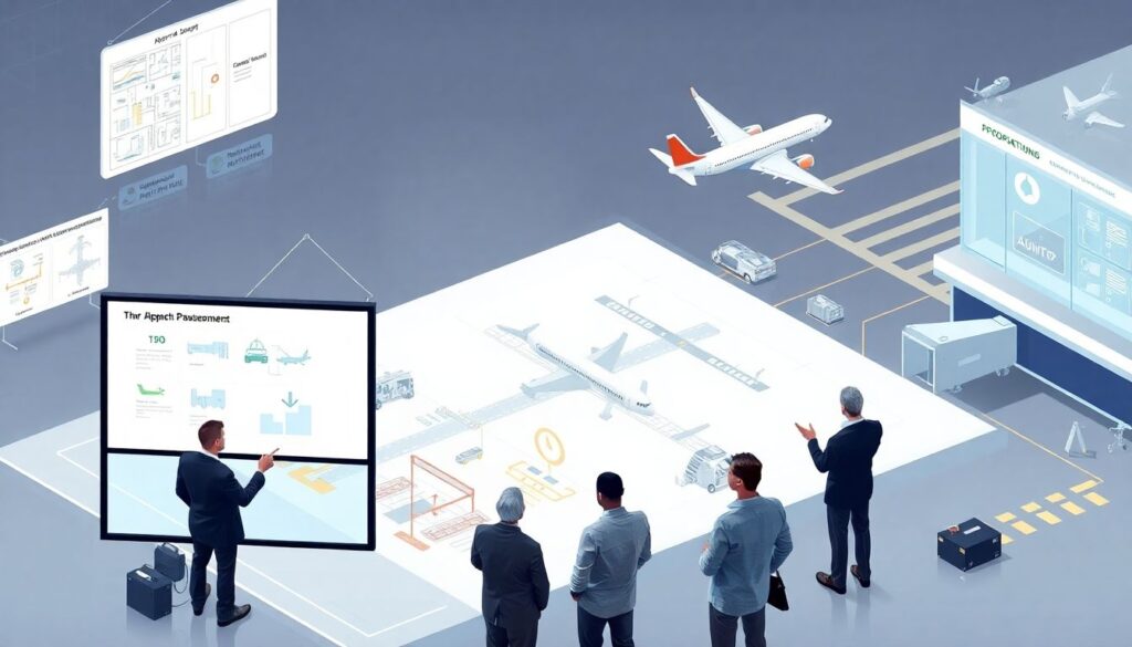 Развитие инвентаря и экипировки на посадочной платформе - иллюстрация