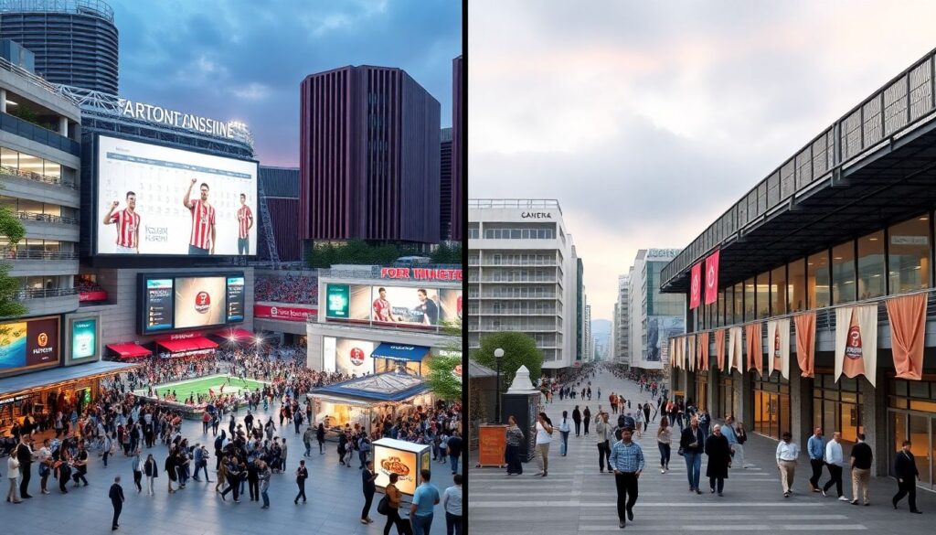 Тендeнции в спортивной архитектуре и фан-зонах - иллюстрация